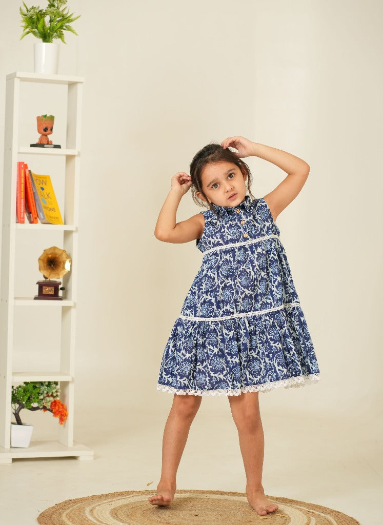 Floral Dress for Kids Pure Cotton Comfortable Soft Fabric Dress Beautiful Floral Print Dress for Girls