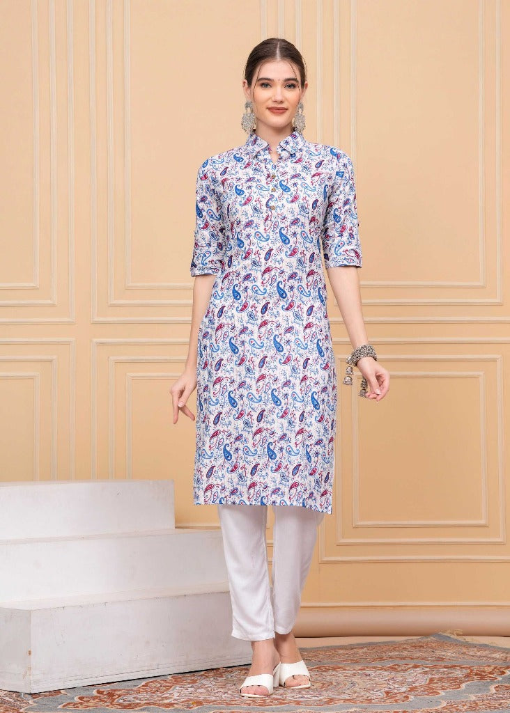 Full collar kurti hotsell