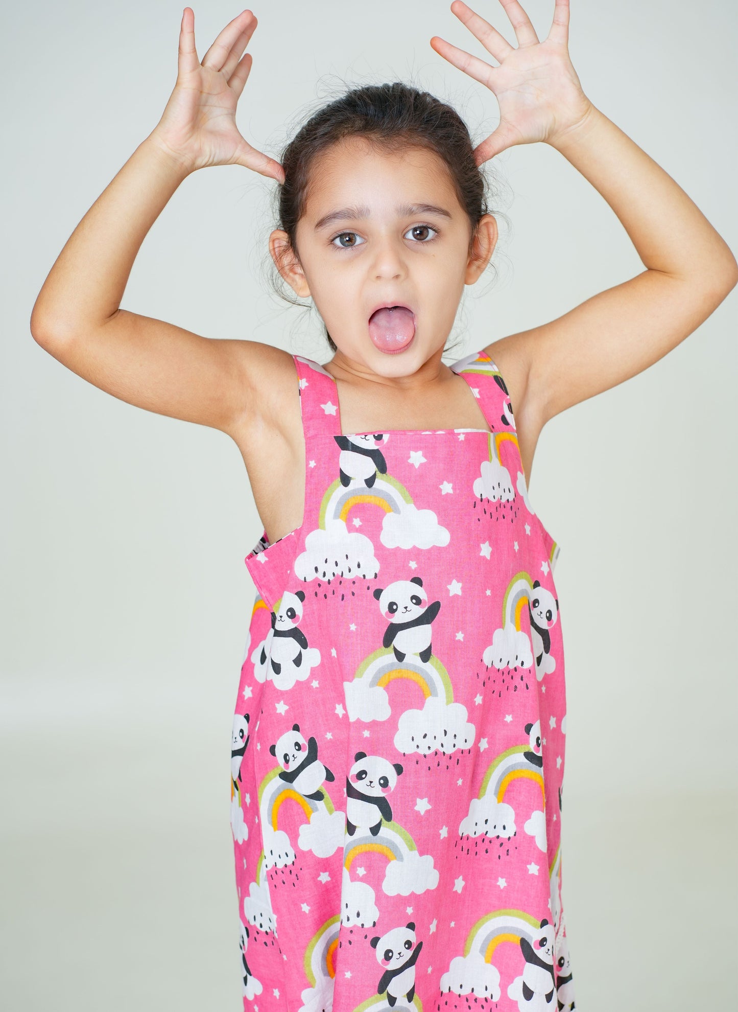 Pink Night Dress for Kids | Girls Nigh Wear for Kids | Cotton Night Dress