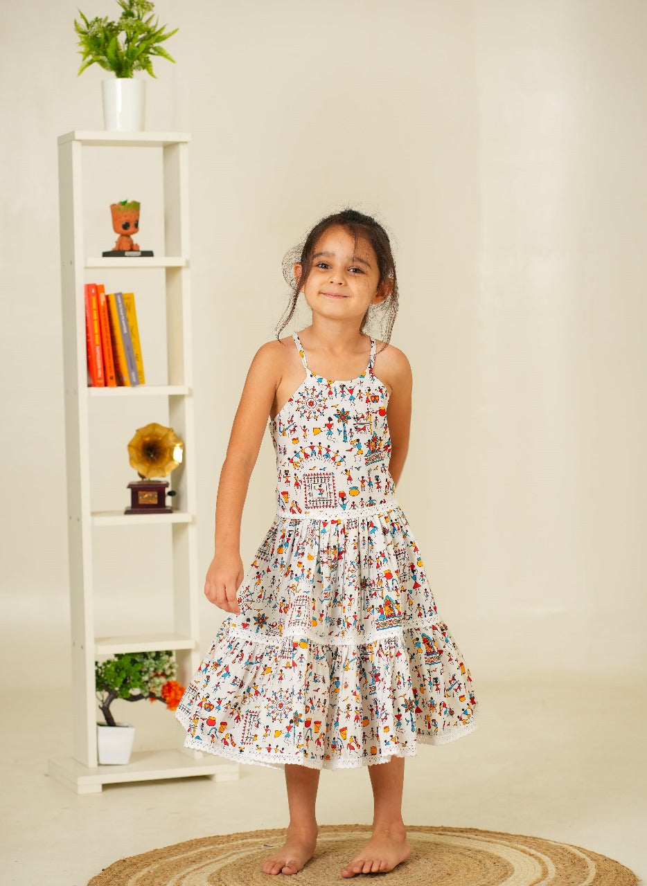 Floral Print Kids Dress Pure Cotton | Kids Dress for Girls | Beautiful Dress for Kids