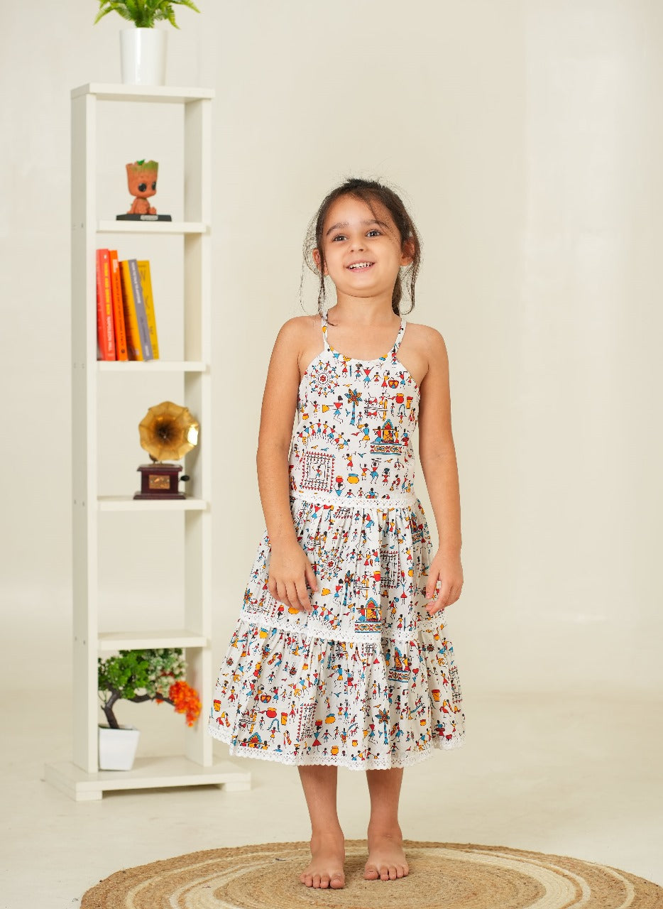 Floral Print Kids Dress Pure Cotton | Kids Dress for Girls | Beautiful Dress for Kids