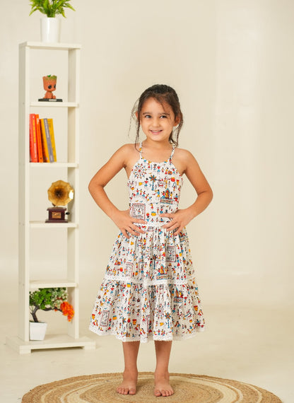 Floral Print Kids Dress Pure Cotton | Kids Dress for Girls | Beautiful Dress for Kids