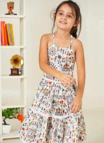 Floral Print Kids Dress Pure Cotton | Kids Dress for Girls | Beautiful Dress for Kids