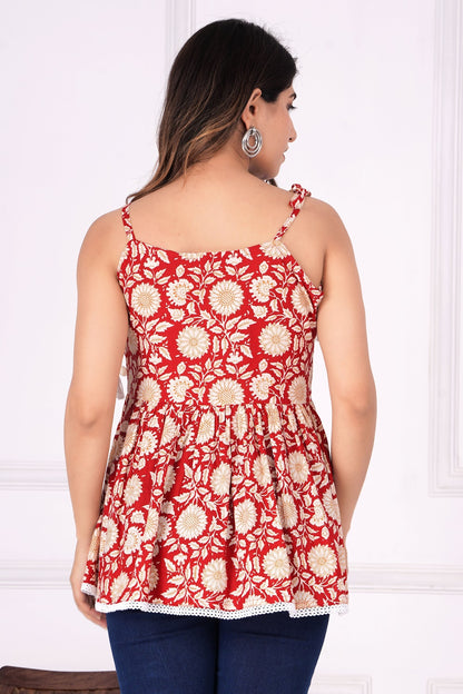 Sleeveless Printed Top - #MB