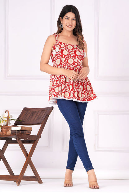 Sleeveless Printed Top - #MB