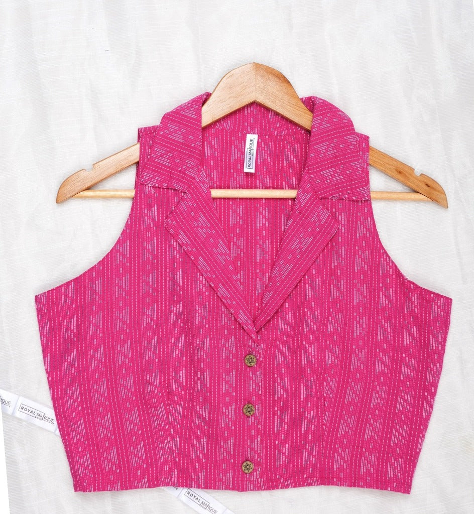 Pink Blouson Top