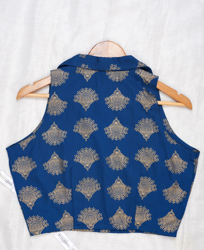 Prussian Blue blouson top