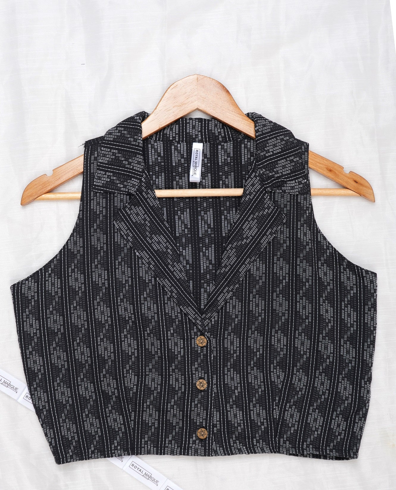 black Blouson Top