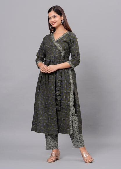 Dove Grey Cotton Ethnic Set