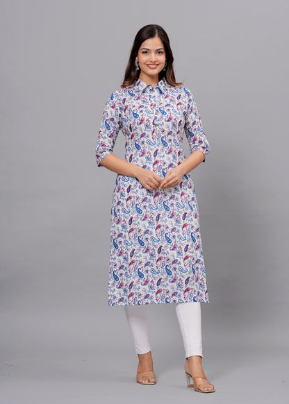 Multicolor Pure cotton kurti