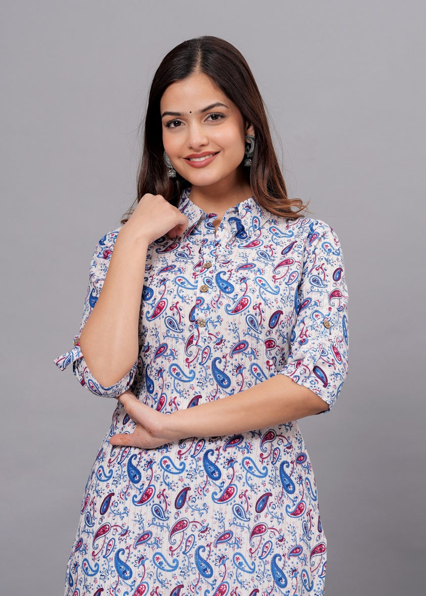 Multicolor Pure cotton kurti