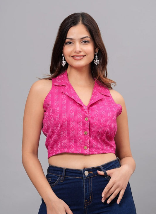 Pink Blouson Top