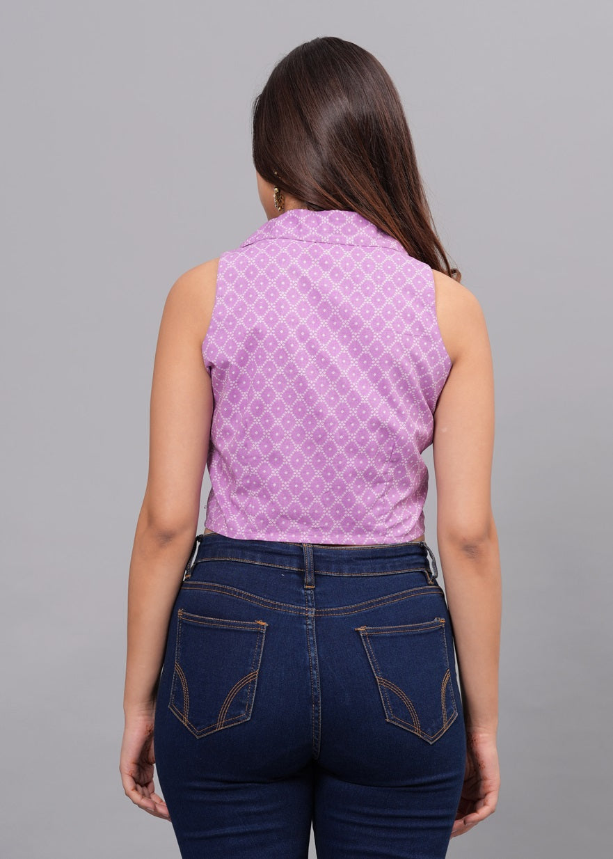 Purple Blouson Top