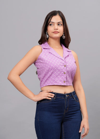 Purple Blouson Top