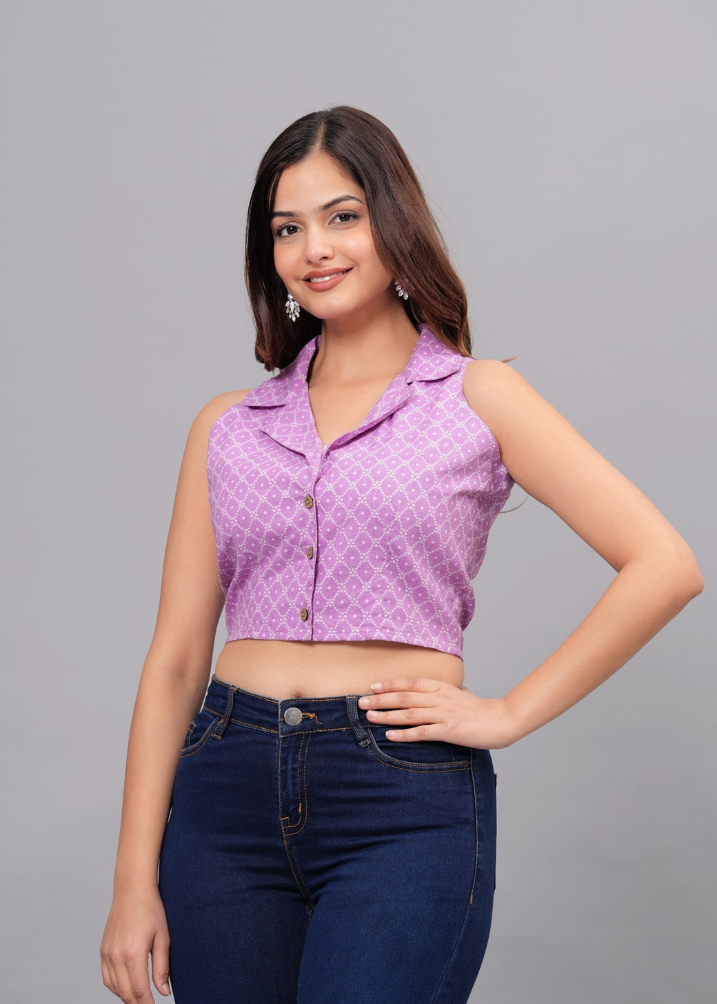 Purple Blouson Top