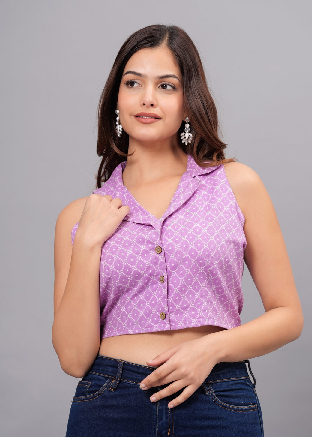 Purple Blouson Top